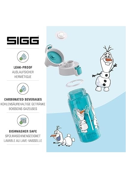 - Viva One Disney Buz Kraliçesi Olaf Içecek Şişesi, Sızdırmaz, Bulaşık Makinesinde Yıkanabilir, Bpa Içermez, Spor, Açık Mavi, 0,5 L modelleri