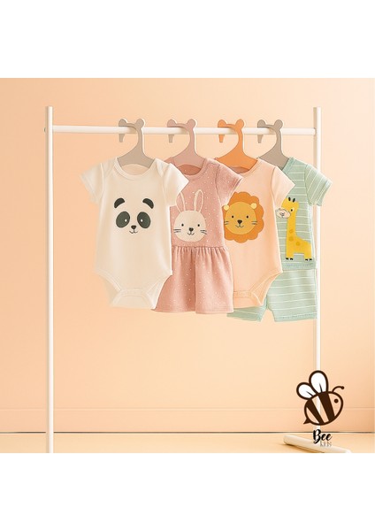 Ahşap Bebek Kıyafet Askılığı 6’lı Set modelleri