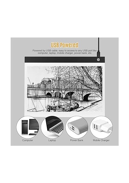 A3 Copyd Ultra-Ince LED Işık Pedi Kademesiz Parlaklık Saydam Çizim Tahtası USB Powered For Artist Animasyon Eskiz Mima Kaligrafi Şablonlama fiyatları