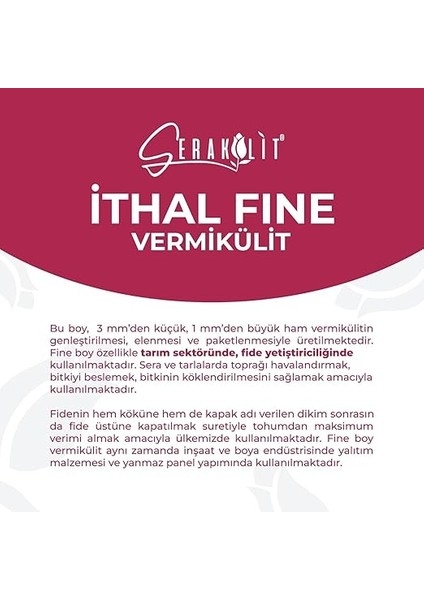 Ithal (Palabora) Vermikülit – Fine 100 Litre indirimleri