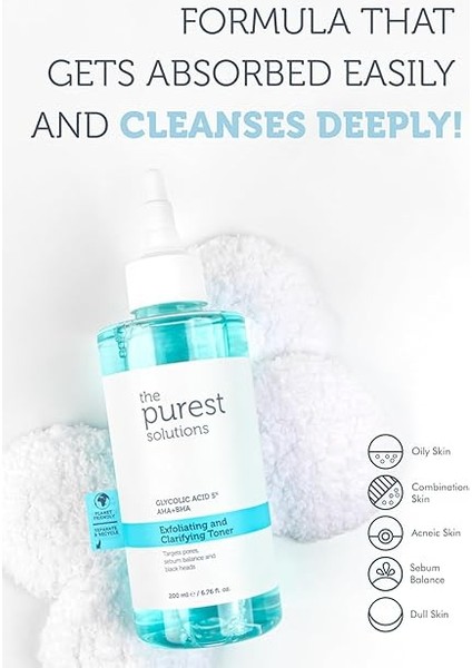 Purest Solutions, Canlandırıcı ve Gözenek Sıkılaştırıcı Tüm Ciltler Için Glikolik Asit Tonik 200 ml modelleri