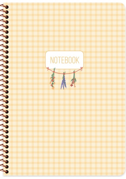 A4 80 Yaprak Kareli Karton Kapak Spiralli Defter – Pötikare Desenli