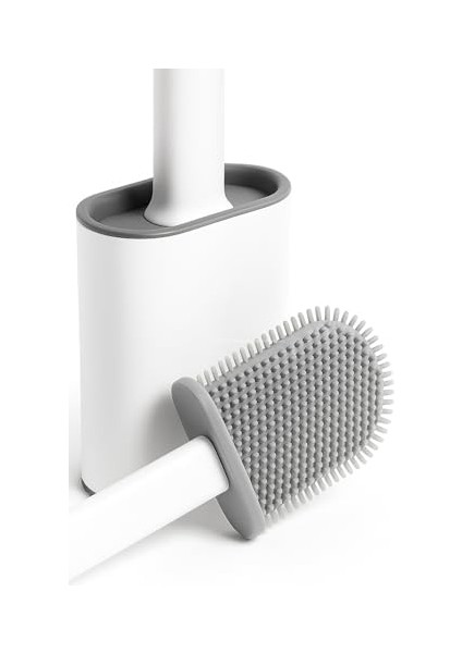 Yapıştırılabilir Tuvalet Fırçası, Silikon Klozet Temizleme Seti, Duvar Tipi Askılı, Kompakt Tasarım, Koku Önleyici, Esnek Uçlu, Hijyenik Fırçası modelleri