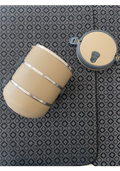 3 Katlı Sızdırmaz Yemek Termosu Sefer Tası 1,8 Lt Kahverengi Özel Seri fiyatları