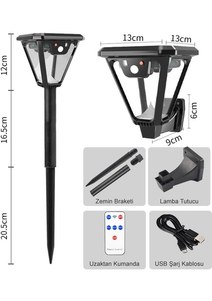 HS-V83 Solar Sensörlü 100 Smd Ledli 3 Modlu Bahçe ve Duvar Lambası fiyatları