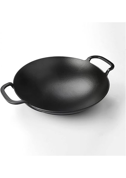 Döküm Wok Tava, Metal Kulplu, 38CM, Siyah fiyatları