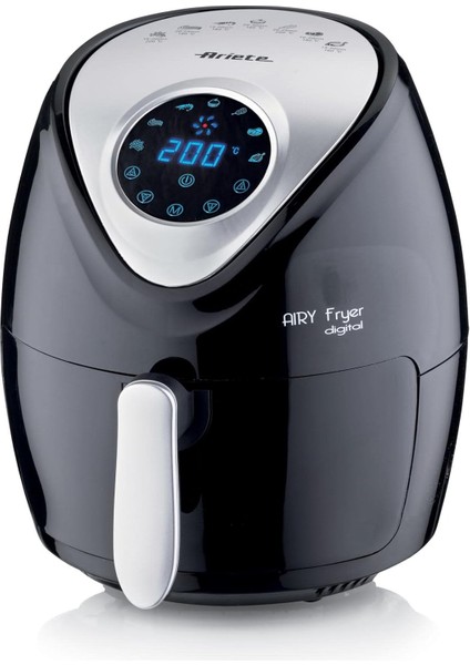 Airy Fryer 4616, Hava Fritözü 3,5 Litre, 60 Dakikalık Zamanlayıcı, LCD ve Dokunmatik Ekran, 7 Pişirme Kademeli, Maksimum 200 °c, 1300 W, Siyah