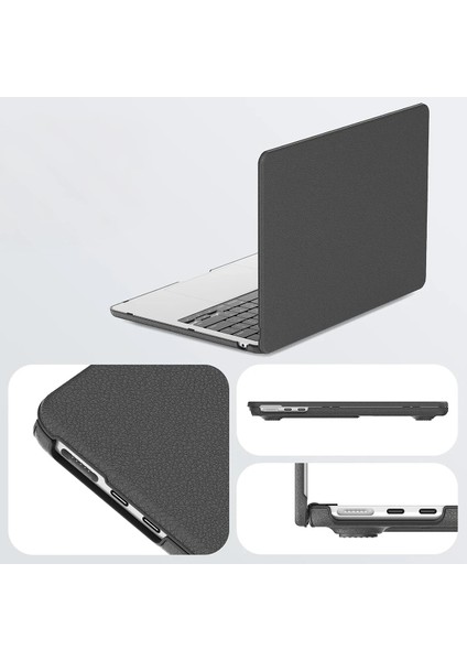 Mtxdpn Newface Macbook Air 15 2024 Macbook Deri Kapak - Siyah modelleri