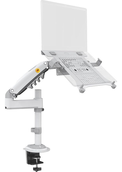 Bayou Nb H100-FP Amortisörlü 10"-17" Laptop Standı (Beyaz)