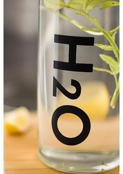 H2O Borosilikat Cam Matara Vakum Kapaklı Su Şişesi Suluk Siyah 1000 ml fiyatları