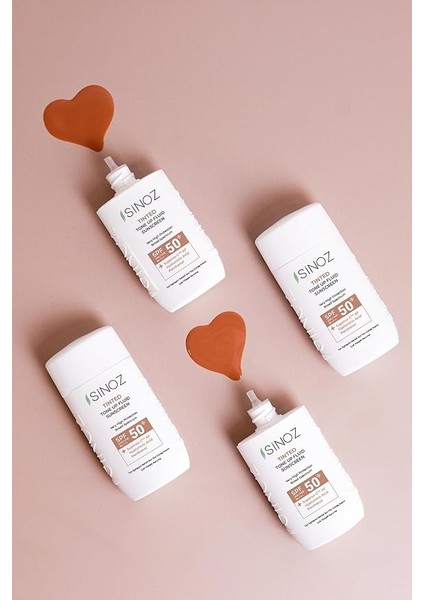 SPF50 Tinted Sıvı Yüz Güneş Kremi - Yeni Nesil Güneş Filtreleri ile Hibrit Formül 50ML modelleri