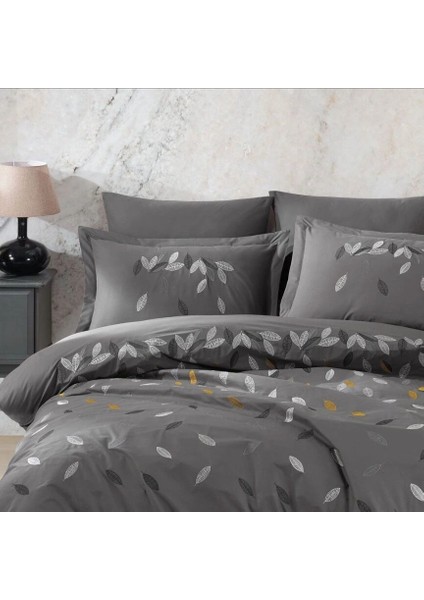 Buğz Hobby Çift Kişilik Poplin Premium Nakışlı Nevresim Lidia Gri fiyatları