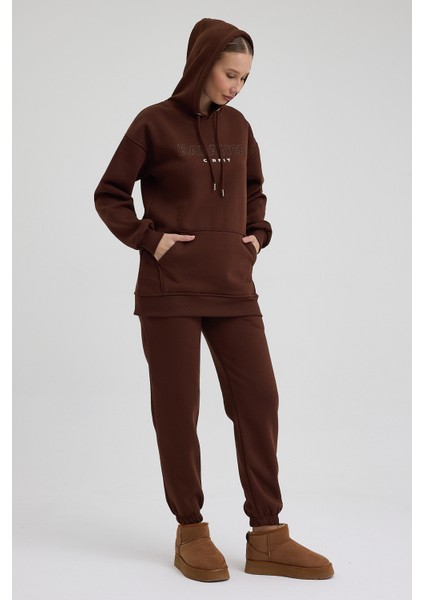 Kadın Balance Kapüşonlu Baskılı Oversize Eşofman Takım fiyatları