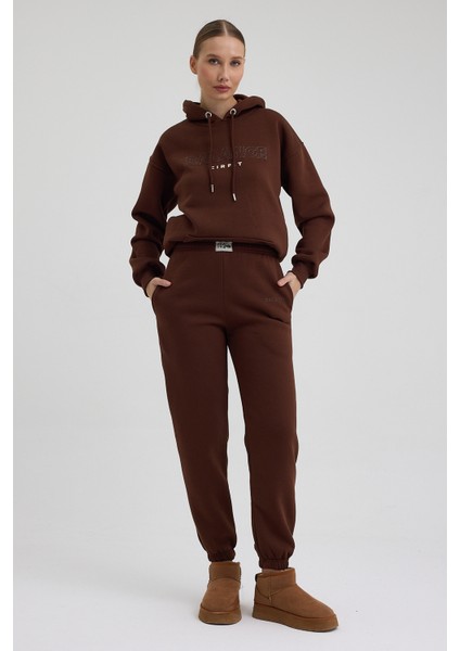 Kadın Balance Kapüşonlu Baskılı Oversize Eşofman Takım indirimleri