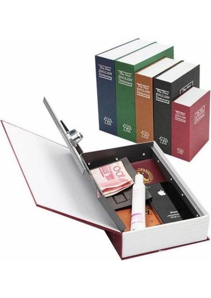 Kitap Şeklinde Gizli Kasa Kilitli kumbara Büyük Boy fiyatları