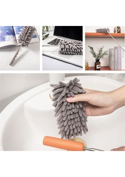 Buffer® Teleskopik 3'lü Mop Toz Alma Püskülü Çok Fonksiyonlu Temizlik Seti modelleri