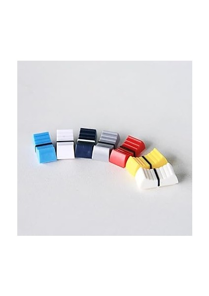 Adet Iç Delik 8 mm Mikser Kaydırıcı Sürgü Düğmesi Değiştirme, Yamaha Soundcraft Behrınger Mikser Için Uygun (Beyaz) fırsatları