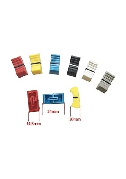 Adet Iç Delik 8 mm Mikser Kaydırıcı Sürgü Düğmesi Değiştirme, Yamaha Soundcraft Behrınger Mikser Için Uygun (Beyaz) indirimleri