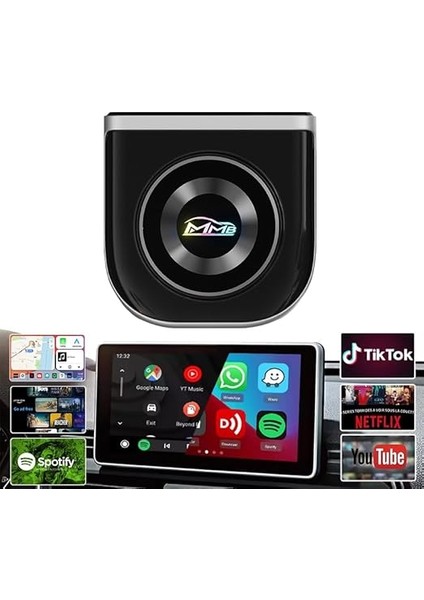 Max Ultra Android 13, 8+128GB, HDMI Output, SM6225 Chipset, Google Playstore, Netflix, Youtube, Yandex Navigasyon, Kablosuz/wireless Carplay & Android Auto Destekli Full Android Box (Imeı Kayıtlı modelleri