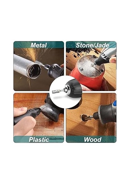 Tungsten Karbür Çelik Çift Kesimli Döner Çapak Seti, 10 Adet 1/8 Inç Şaftlı Öğütücü Matkap, Kendin Yap Ahşap Işleme, Oyma, Metal Parlatma, Gravür, Delme Için Döner Aletlere Uygundur fiyatları