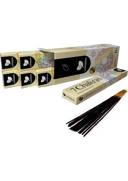 7 Chakras (7 Çakra) Kokusu Özel Aroma Kokusu Agarbatti Arınma 20 Adet 1 Paket Çubuk Tütsü