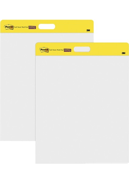 Şövale Pedi, 20" x 23", Beyaz, 20 Yaprak/ped, 2 Ped/pk, Komut Şeritleri Dahil Yüzeylere Monte Edilir (566)