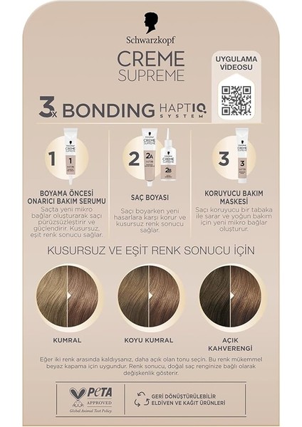 Creme Supreme Saç Boyası 7-16 Küllü Soğuk Kumral modelleri