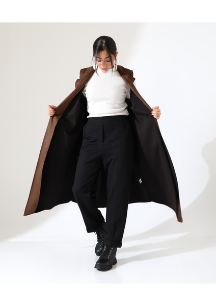 Kadın Kürk Detay Çift Cep Uzun Yelek indirimleri