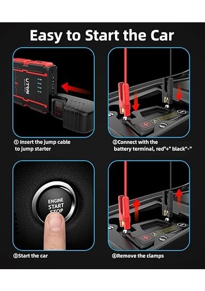 Jstar Mini 13000MAH 1000A Jump Starter Taşınabilir Akü Takviye Cihazı ( Powerbank + LED Lamba) indirimleri