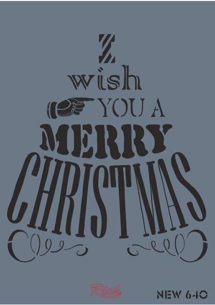 Rich New Seri N-640 Stencil 35X25 cm