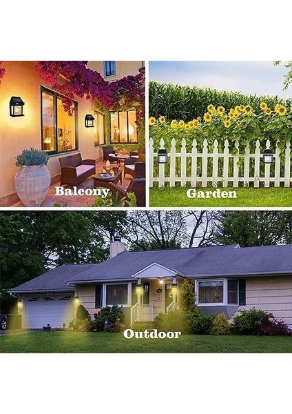 Solar Güneş Enerjili Lamba 2 Ampul Flament LED Hareket Sensörlü 3 Işık Modlu Aplik Su Geçirmez Duvar Teras Veranda Bahçe Agaç Patika Garaj Balkon Dekorasyon Aydınlatma 1 Adet modelleri