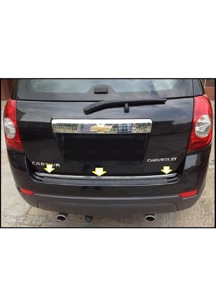 Oto Aksesuar Krom Alt Bagaj Çıtası 2007 Üzeri P. Çelik Chevrolet Captiva ile Uyumlu