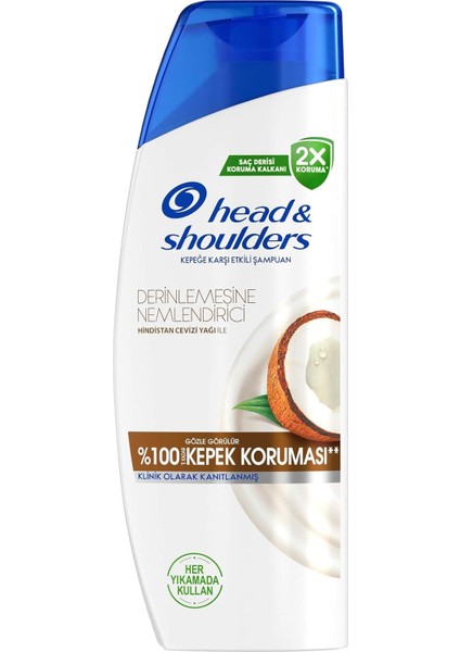 & Shoulders Derin Nemlendirici Kepek Hindistan Cevizi Yağlı Günlük Kullanım 330ML Şampuanı