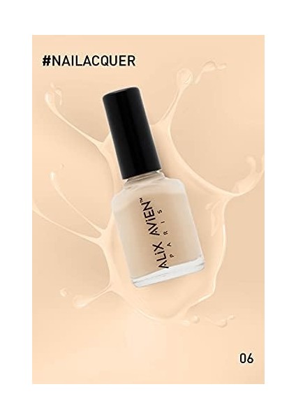 Alıx Avıen Krem Rengi Oje 06 - Yüksek Pigmentli Uzun Süreli Kalıcılık Hızlı Kuruma - Nail Lacquer 06
