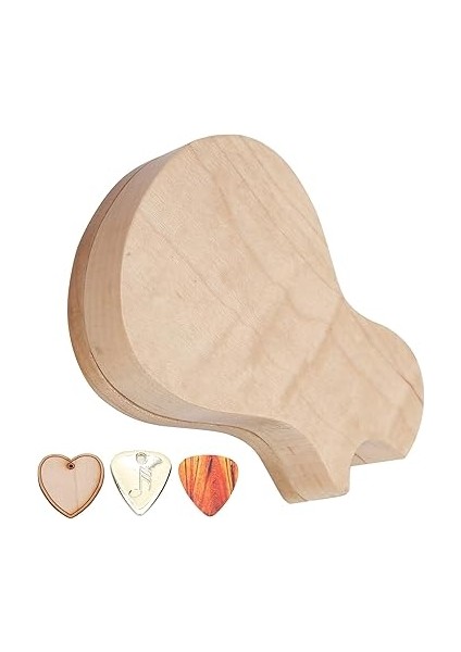 Gitar Pena Tutucu Kılıf, 3 Gitar Penası ile Gitar Pena Kutusu, Gitar Şekilli Gitar Pena Kutusu, Kişiselleştirilmiş Ahşap Gitar Penası Kutusu Gitar Müzik Çocuklar Koca Arkadaşlar modelleri