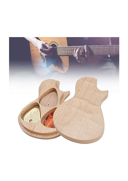 Gitar Pena Tutucu Kılıf, 3 Gitar Penası ile Gitar Pena Kutusu, Gitar Şekilli Gitar Pena Kutusu, Kişiselleştirilmiş Ahşap Gitar Penası Kutusu Gitar Müzik Çocuklar Koca Arkadaşlar indirimleri