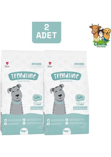 Dana Etli Yetişkin Köpek Maması 1 kg - 2 Adet