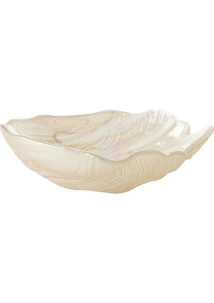 Concept Oyster Dekoratif Tabak Krem 16 cm