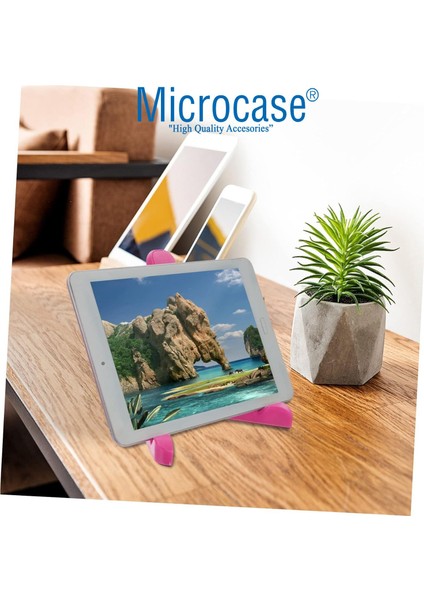 Samsung Galaxy Tab S10 Lite Tablet ile Uyumlu Toucpad Bluetooth Klavye + Tablet Standı - Pembe AL5194