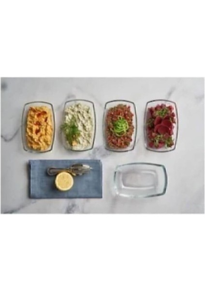 Tokio Meze ve Atıştırmalık Tabağı 6' Lı Takım 54673 FMA05215 Şeffaf fiyatları