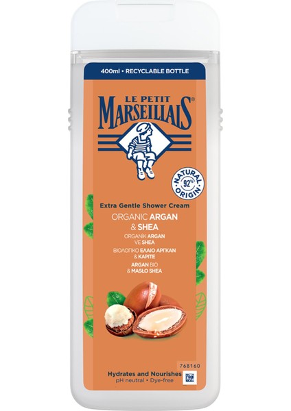 Organik Argan ve Shea Duş Jeli 400ML 2 Adet