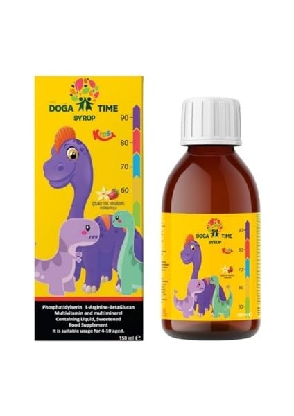 Doga Tıme Fosfotidilserin L-Arjinin Beta Glukan Multivitamin ve Multimineral 150 ml Şurup