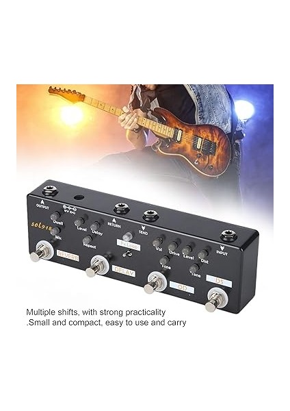 Efekti Cihazı 5 Mod Efektleri Pedallı Gerçek Baypas Düğmesi Ayarı Metal Kabuk Kompakt Yapı Elektro Gitar Severler Için fiyatları