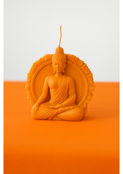 El Yapımı Büyük Yogi Renkli Buda Hediyelik Mum