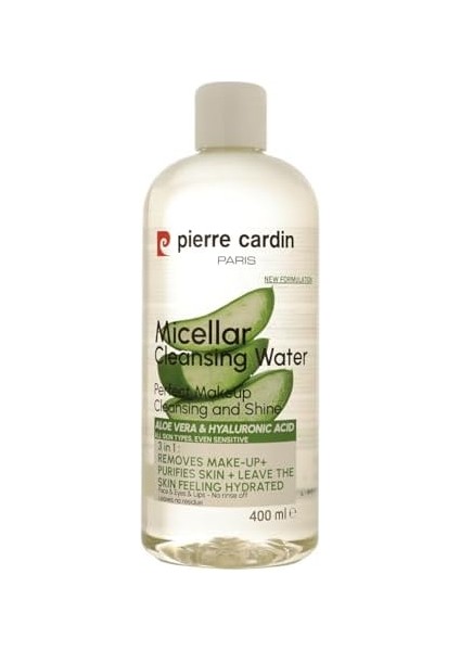 Pierre Cardin Gently Cleansing Micellar Water With Aloe Vera & Hyaluronic Acid-Makyaj Temizleme Suyu 400 ml