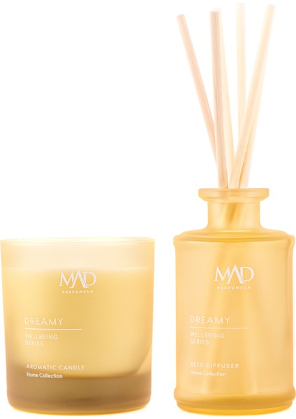 Mad Wellbeing Dreamy 190 ml Ortam Kokusu ve 200 gr Mum Seti