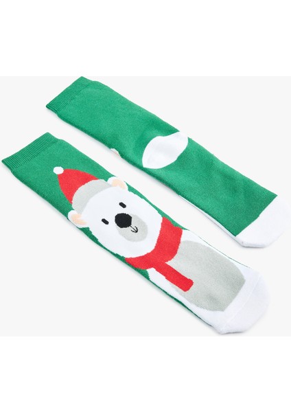 Pamuklu Yılbaşı Temalı Kalın Soket Çorap fiyatları