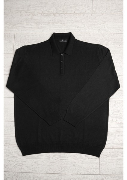 Polo Yaka Battal (Büyük Boy) Yünlü Triko Kazak modelleri