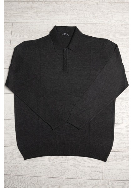 Polo Yaka Battal (Büyük Boy) Yünlü Triko Kazak modelleri