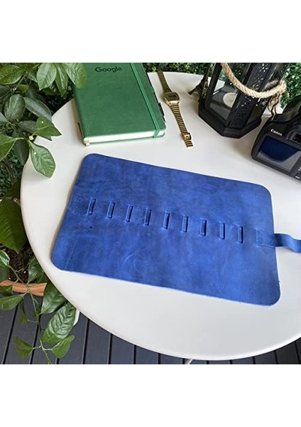 Helsinki - Hakiki Deri Natürel Geniş Tasarım Rulo (Mavi) modelleri